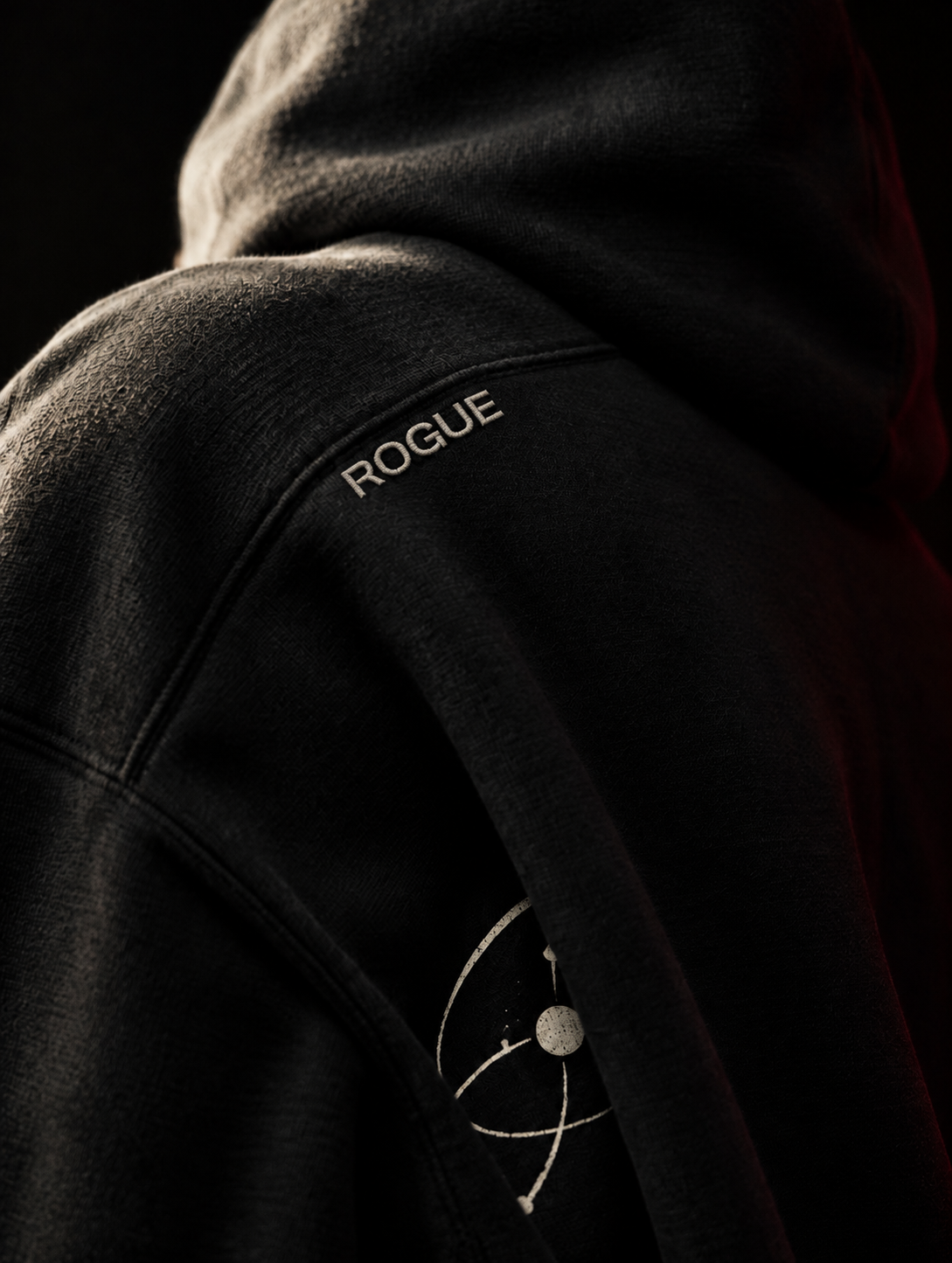 لقطة قريبة لهودي يحمل شعار ROGUE ضمن التصور البصري للحملة